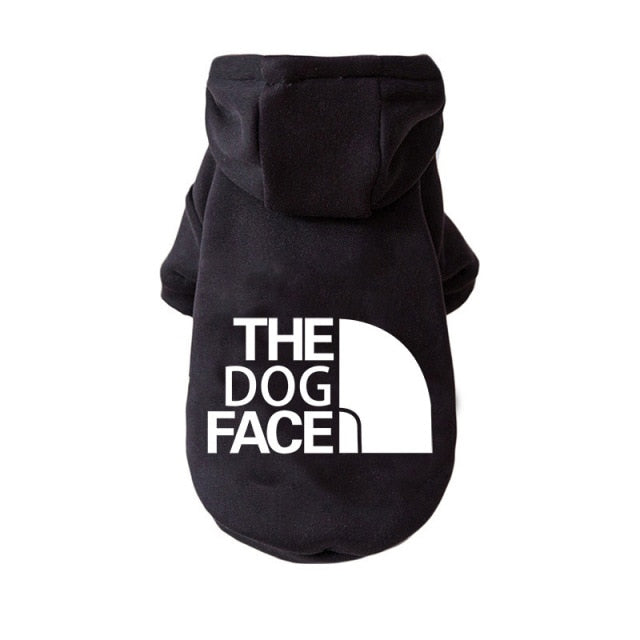 Designer Pet Dog Clothes Sweater, Four Seasons Medium and Large Dog Hoodie The Dog Face Labrador French Bulldog Jacket Clothing