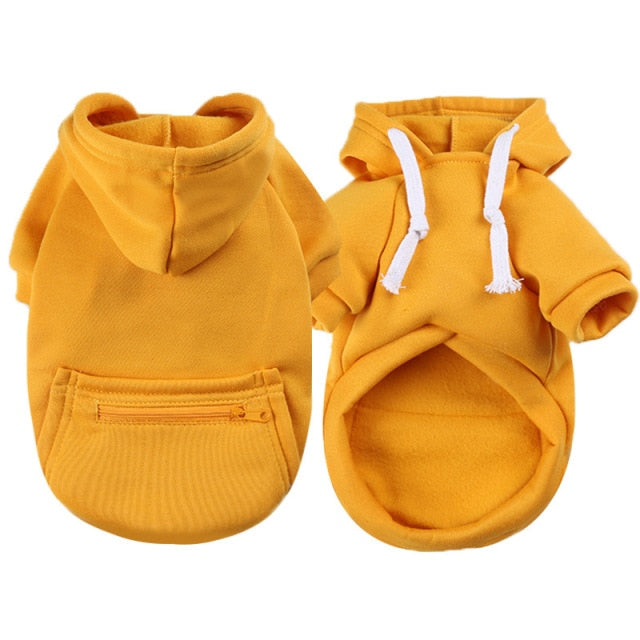 Autumn Winter Big Dog Clothes with Zipper Pocket Dog Hoodie Small Large Dog Coat Jacket Designer Pet Dog Clothes Winter Sweater