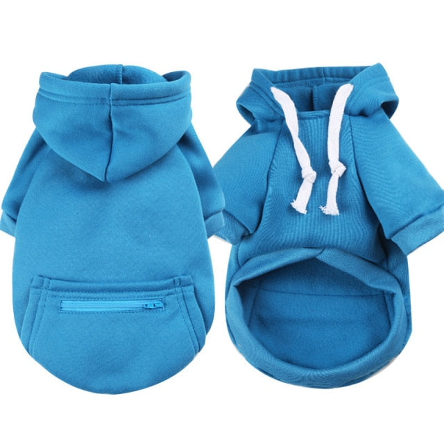 Autumn Winter Big Dog Clothes with Zipper Pocket Dog Hoodie Small Large Dog Coat Jacket Designer Pet Dog Clothes Winter Sweater