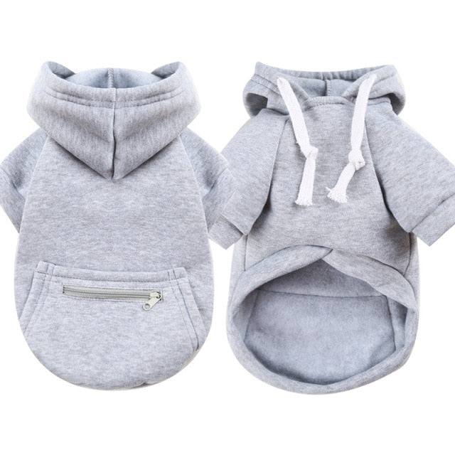 Autumn Winter Big Dog Clothes with Zipper Pocket Dog Hoodie Small Large Dog Coat Jacket Designer Pet Dog Clothes Winter Sweater
