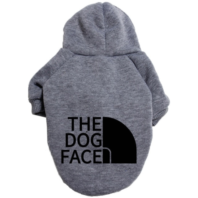 Designer Pet Dog Clothes Sweater, Four Seasons Medium and Large Dog Hoodie The Dog Face Labrador French Bulldog Jacket Clothing