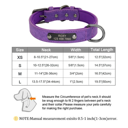 PU Leather Custom Dog Collar Personalized Puppy Collar Free Engraved Pet Collars for Small Medium Large Dogs Pitbull Chihuahua